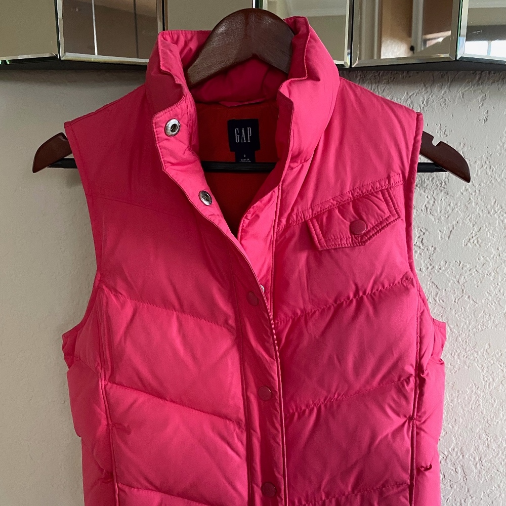 Gap Pink Puffer Vest